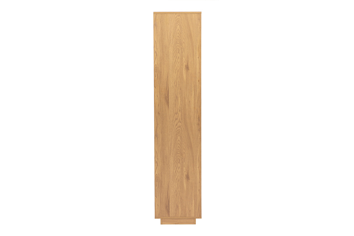 Vue lat�rale d'une biblioth�que �tag�re en bois clair, mod�le SEVILLE.