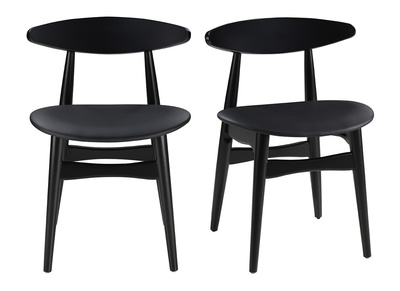 Chaises design noires (lot de 2) WALFORD