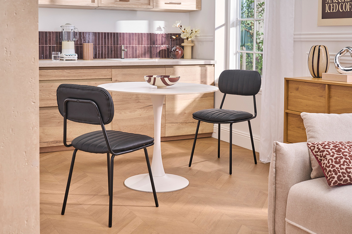 Chaises vintages noires (lot de 2) GALWAY