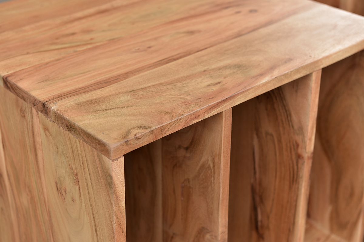 Meuble vinyle en bois massif L65 cm VIRGILE