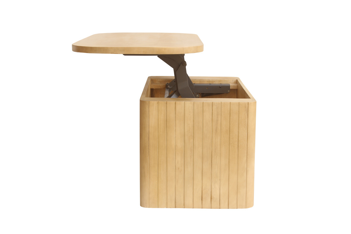 Table basse relevable rectangulaire bois manguier massif L100 cm LATIGO