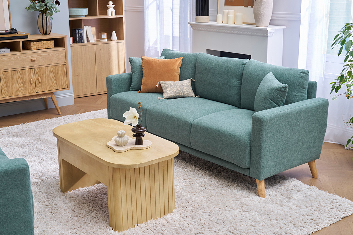 Table basse relevable rectangulaire bois manguier massif L100 cm LATIGO