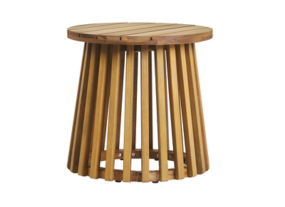 Table basse ronde en bois massif D40 cm  - NASSAU