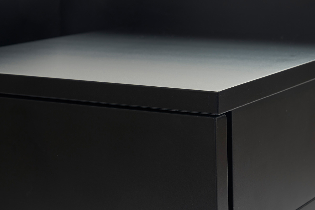Table de chevet murale noire avec tiroir NASTY