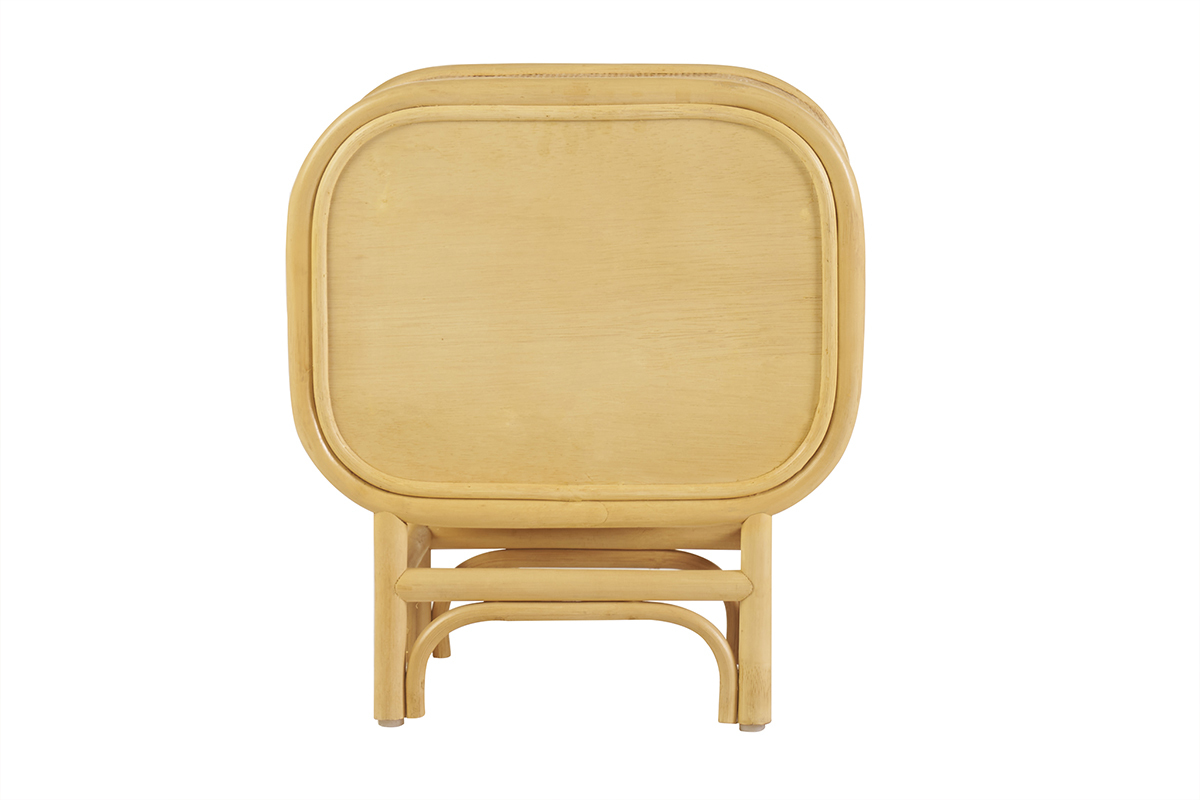 Tables de chevet avec tiroir en rotin (lot de 2) LUWAK